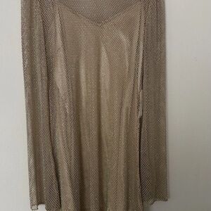 Show Me Your Mumu Iconic Mini Dress XL NWT Gold